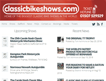 Tablet Screenshot of classicbikeshows.com